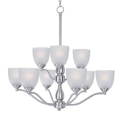 Maxim Stefan 9-Light Chandelier in Satin Nickel 10066FTSN