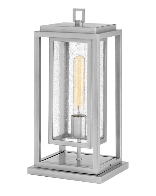 Hinkley Lighting Republic Medium Pier Mount Lantern Satin Nickel 1007SI