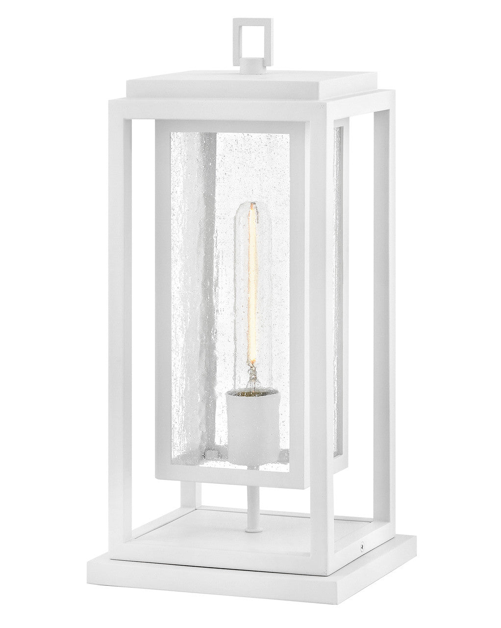 Hinkley Lighting Republic Medium Pier Mount Lantern Textured White 1007TW