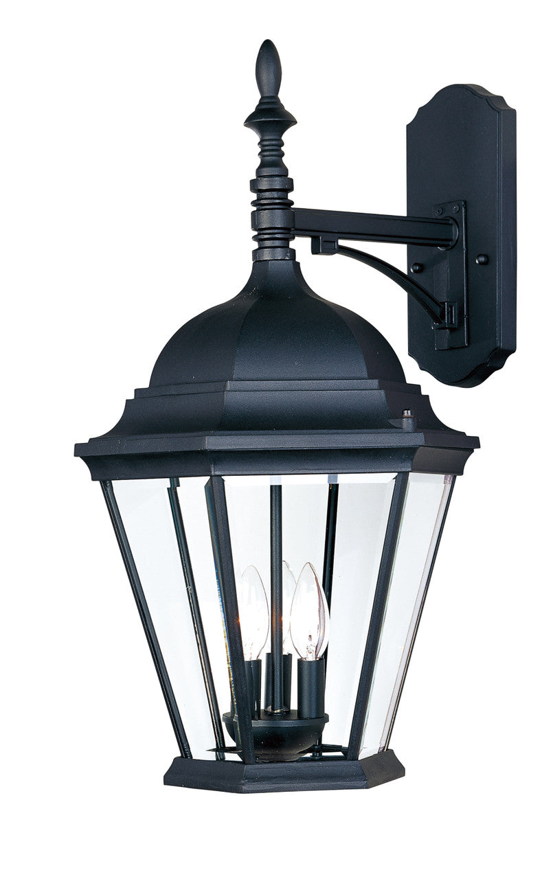 Maxim Westlake Cast 3-Light Outdoor Wall Lantern in Black 1008BK