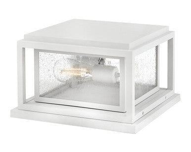 Hinkley Lighting Republic Small Pier Mount Lantern in Textured White 1008TW