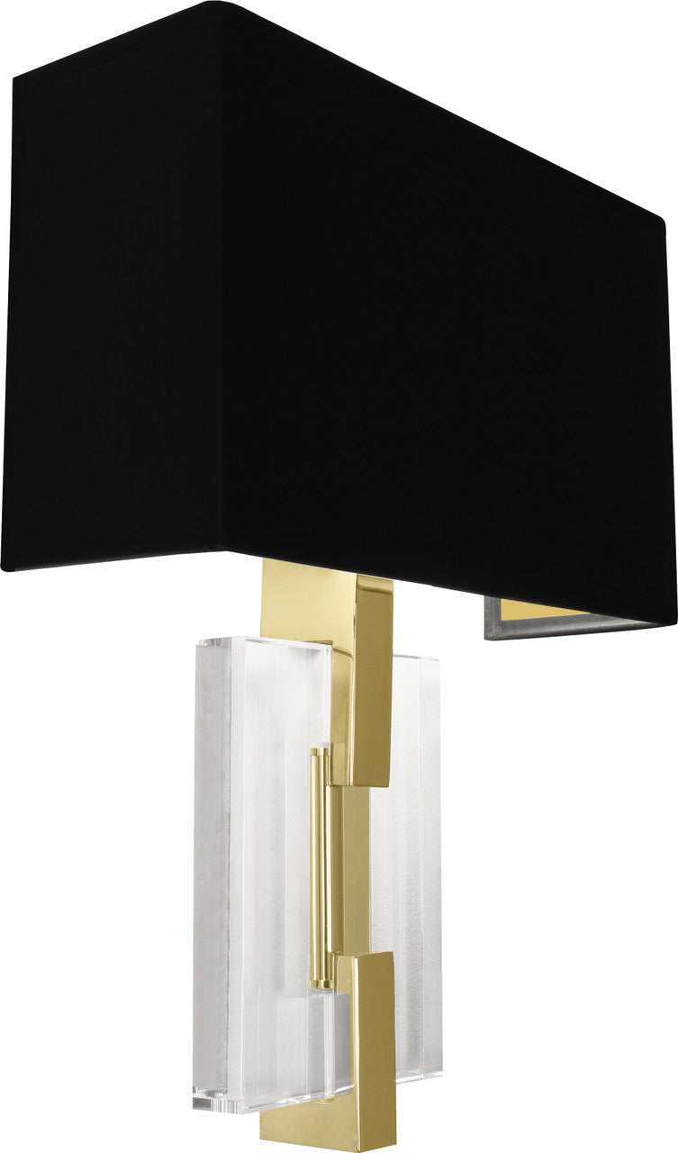 OPEN BOX NEW: Robert Abbey Lincoln Wall Sconce in Modern Brass Finish with Crystal Accents 1009B