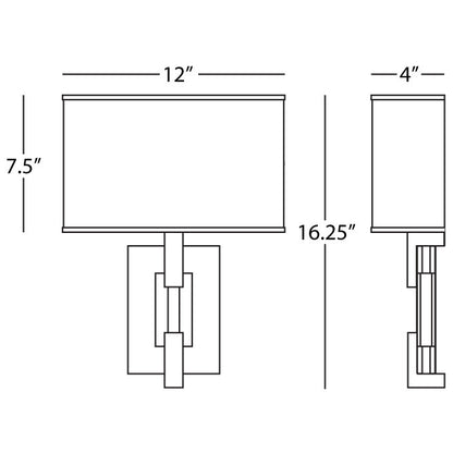 OPEN BOX NEW: Robert Abbey Lincoln Wall Sconce in Modern Brass Finish with Crystal Accents 1009B