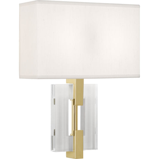 Robert Abbey Lincoln Wall Sconce in Modern Brass Finish with Crystal Accents 1009