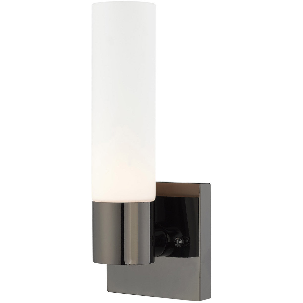 Livex Lighting Aero Collection 1 Lt Black Chrome ADA Wall Sconce in Black Chrome 10101-46