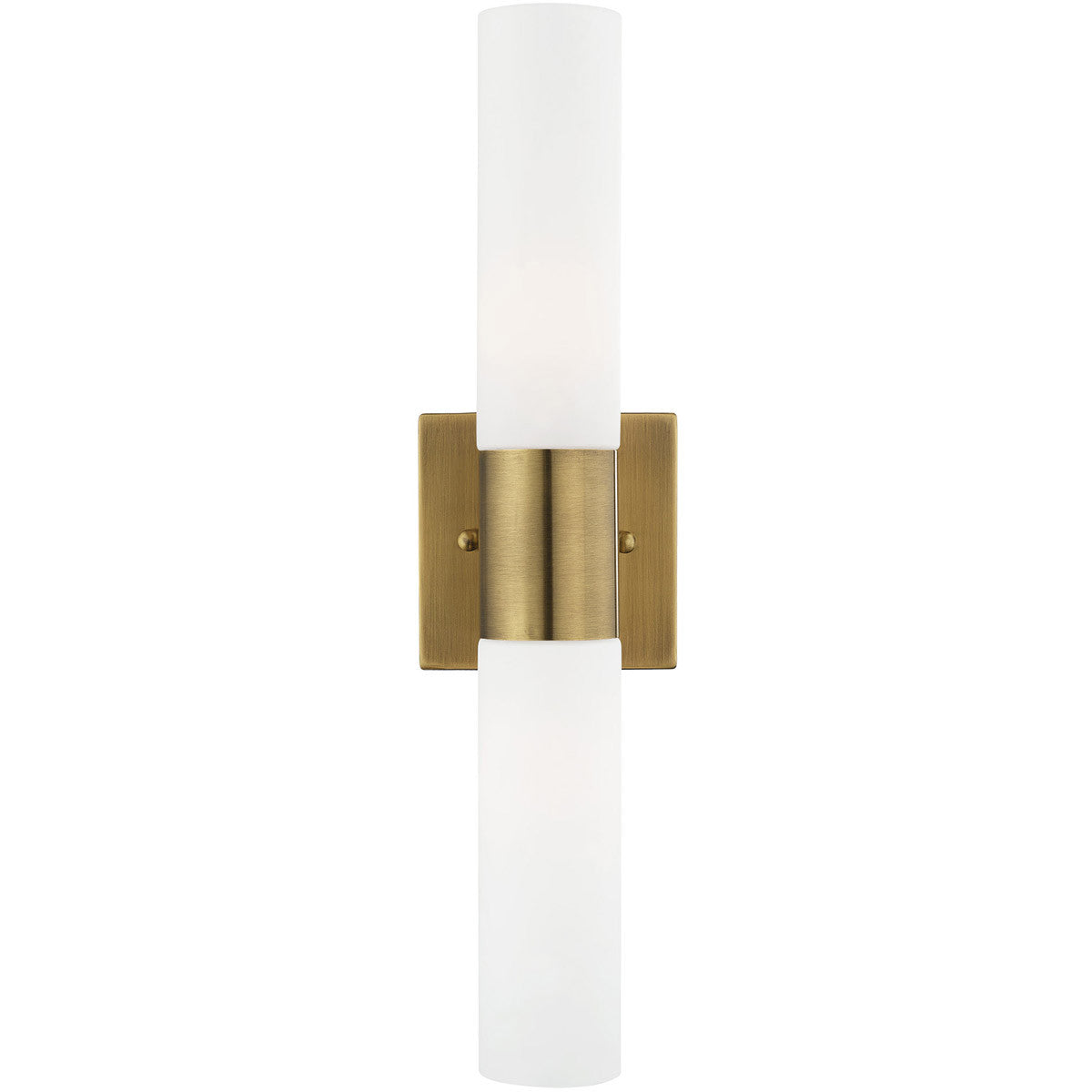 Livex Lighting Aero Collection 2 Lt Antique Brass ADA Bath Vanity in Antique Brass 10102-01