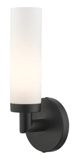 Livex Lighting Aero Collection  1 Light Black ADA Single Sconce in Black 10103-04