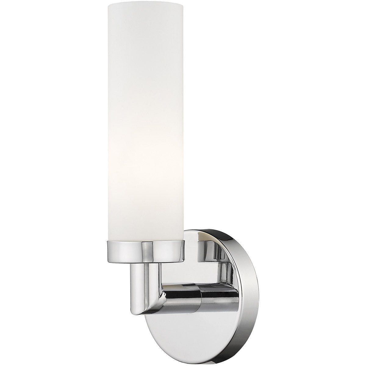 Livex Lighting Aero Collection 1 Light Polished Chrome Wall Sconce in Polished Chrome 10103-05