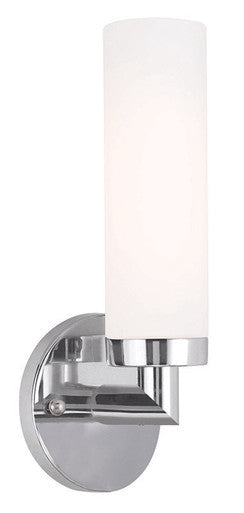 Livex Lighting Aero Collection 1 Light Polished Chrome Wall Sconce in Polished Chrome 10103-05