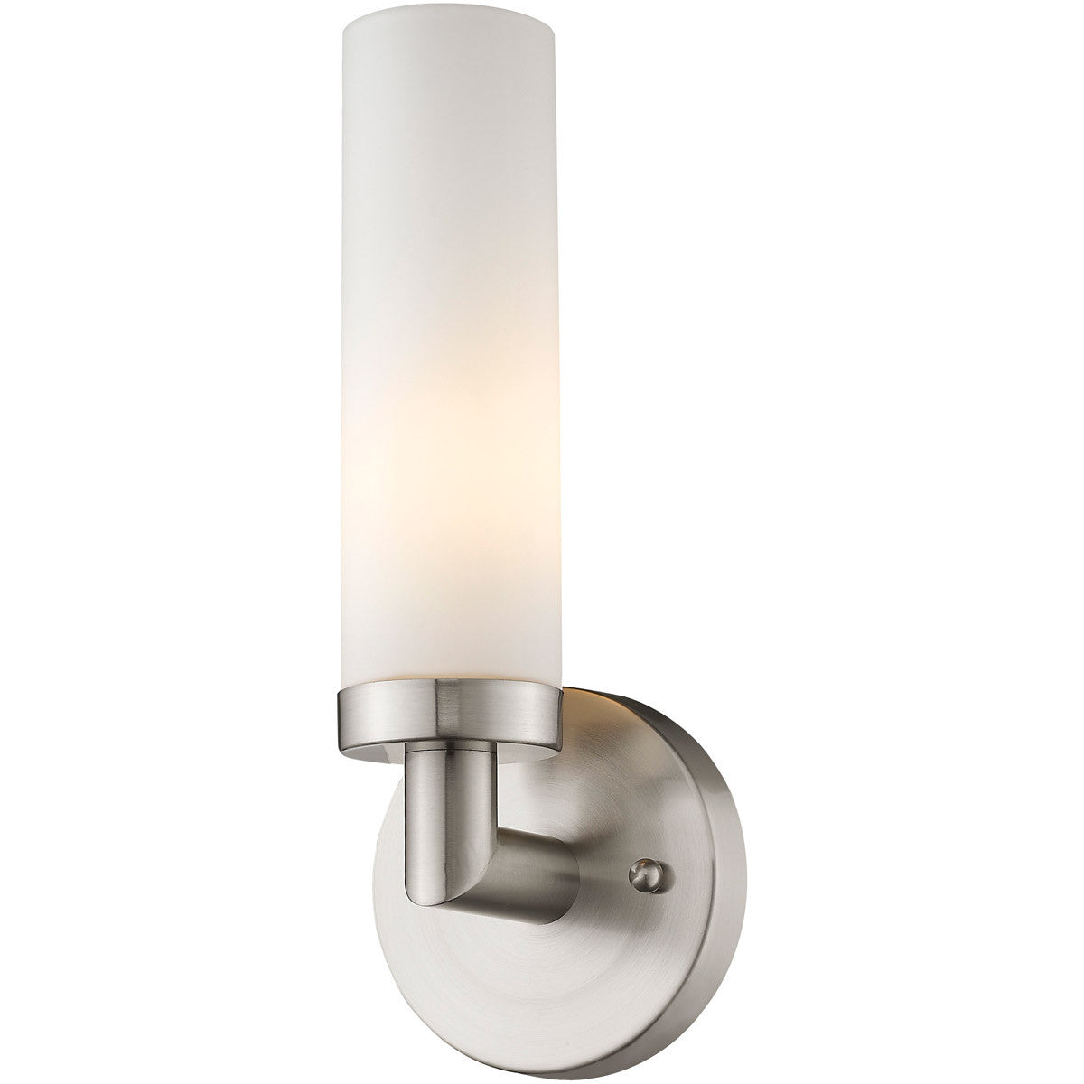 Livex Lighting Aero Collection 1 Light Brushed Nickel Wall Sconce in Brushed Nickel 10103-91