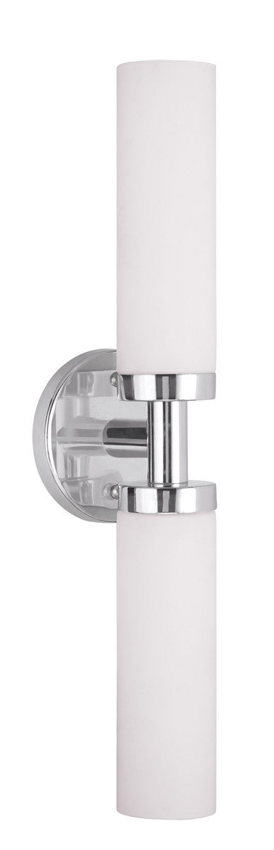 Livex Lighting Aero Collection 2 Light Polished Chrome Bath Light in Polished Chrome 10104-05