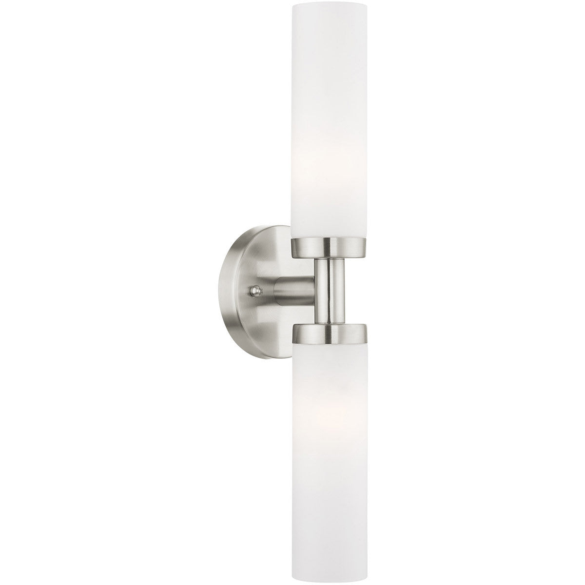 Livex Lighting Aero Collection 2 Light Brushed Nickel Bath Light in Brushed Nickel 10104-91