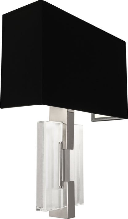 Robert Abbey  Lincoln Wall Sconce in Polished Nickel Finish with Crystal Accents 1010B