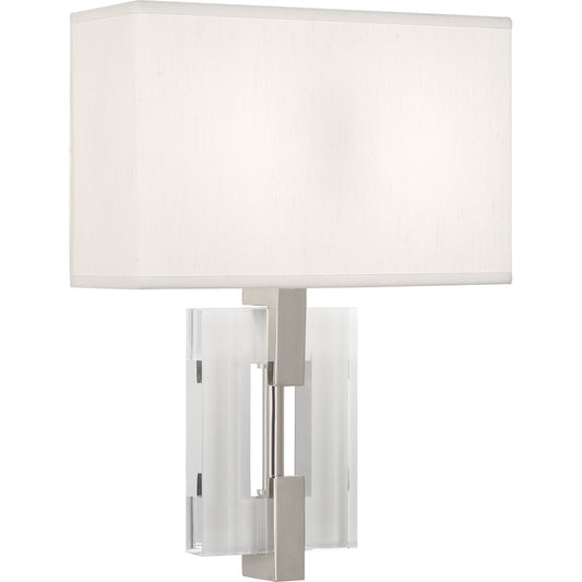 Robert Abbey Lincoln Wall Sconce in Polished Nickel Finish with Crystal Accents 1010