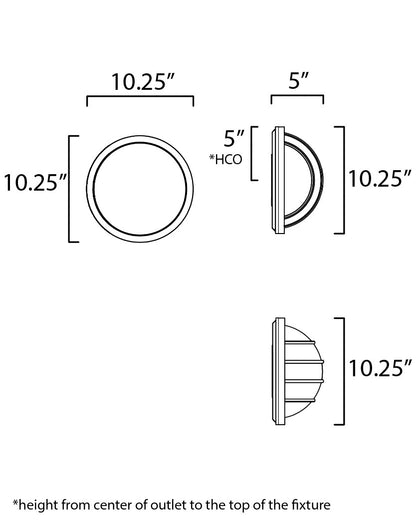 Maxim Bulwark 1-Light Outdoor Wall Sconce in White 10112FTWT