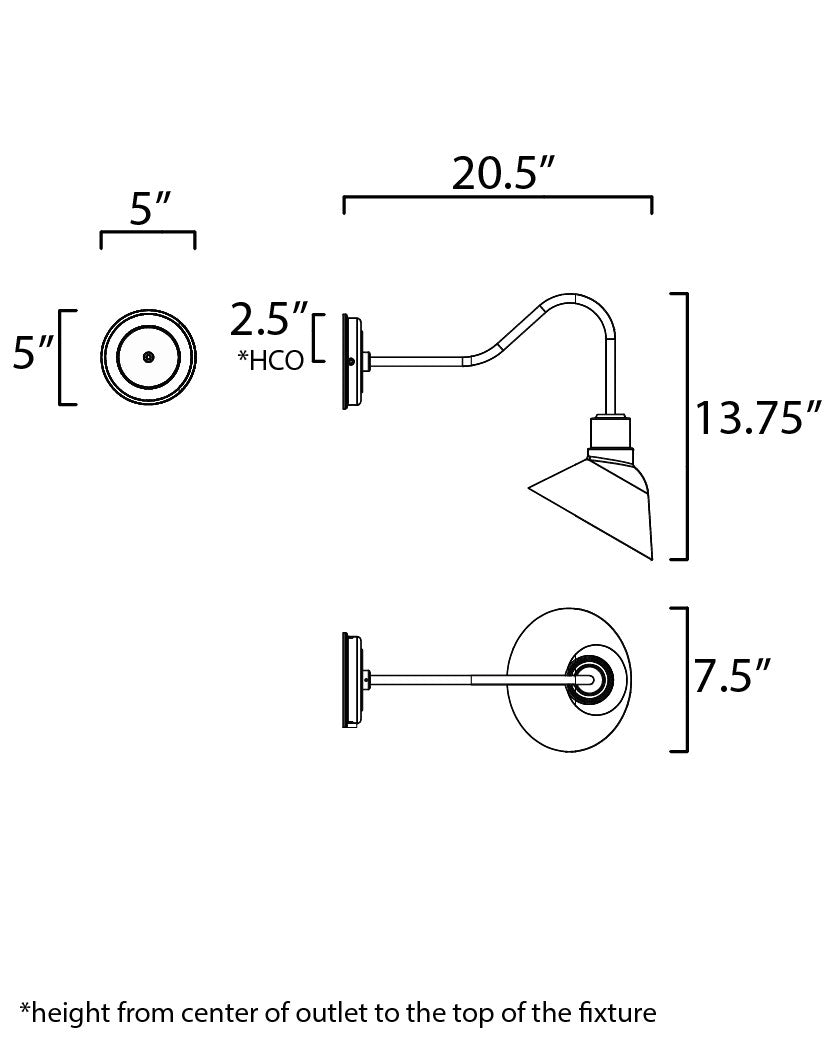 Maxim Signlite 1-Light Outdoor Wall Sconce in Black 10116BK