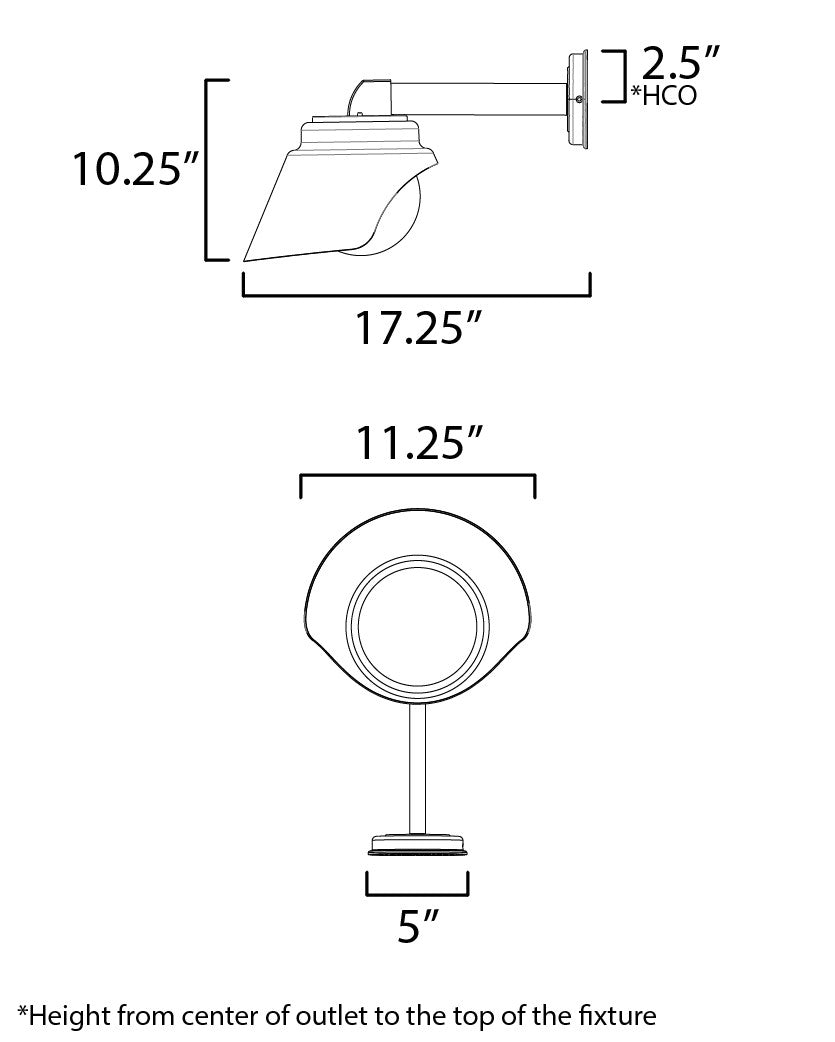 Maxim Habit Outdoor Wall Sconce in Black 10117SWBK