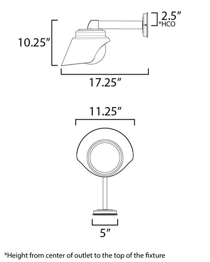 Maxim Habit Outdoor Wall Sconce in Black 10117SWBK