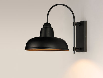 Maxim Industrial 1-Light Outdoor Wall Sconce in Black 10118BK