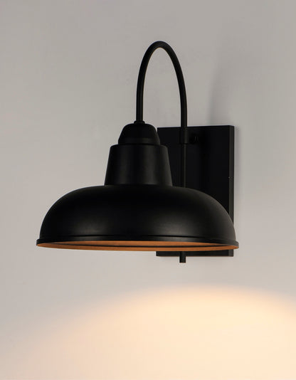 Maxim Industrial 1-Light Outdoor Wall Sconce in Black 10118BK