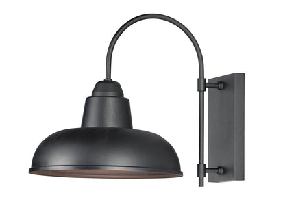 Maxim Industrial 1-Light Outdoor Wall Sconce in Black 10118BK