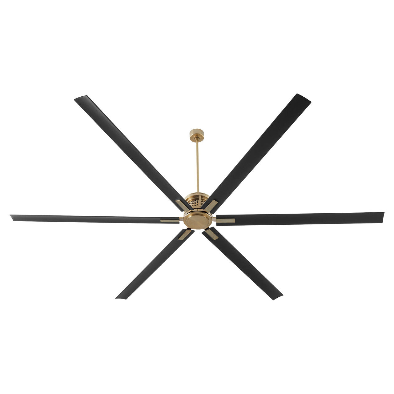 Quorum  Zeus 120" Fan - Aged Brass 101206-80