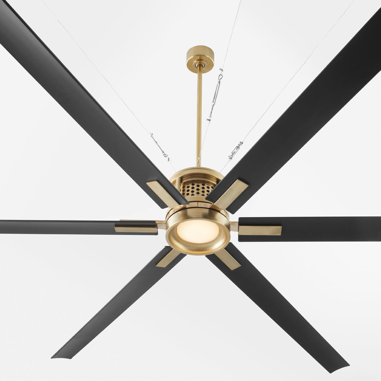 Quorum  Zeus 120" Fan - Aged Brass 101206-80