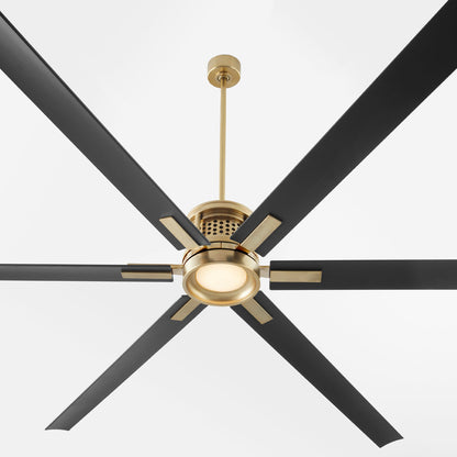 Quorum  Zeus 120" Fan - Aged Brass 101206-80