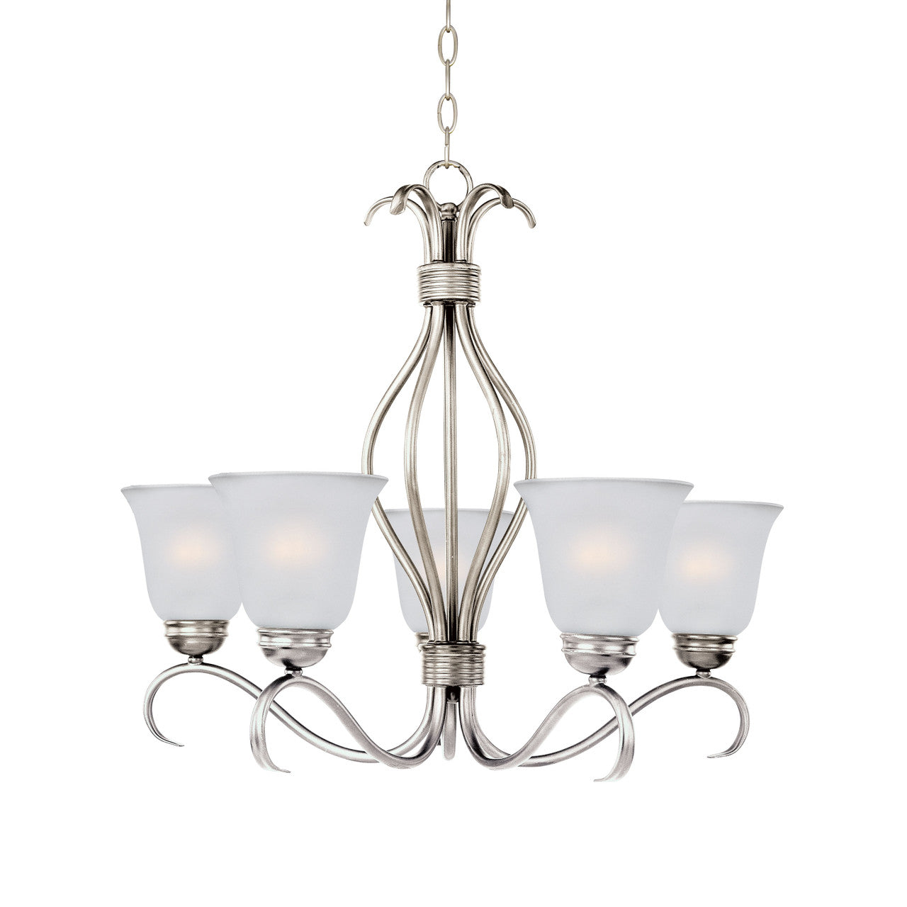 Maxim Basix 5-Light Chandelier in Satin Nickel 10125FTSN