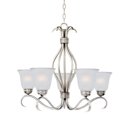 Maxim Basix 5-Light Chandelier in Satin Nickel 10125FTSN