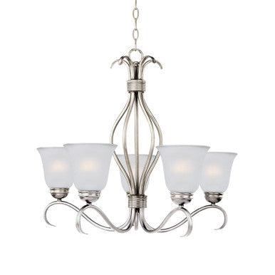 Maxim Basix 5-Light Chandelier in Satin Nickel 10125FTSN