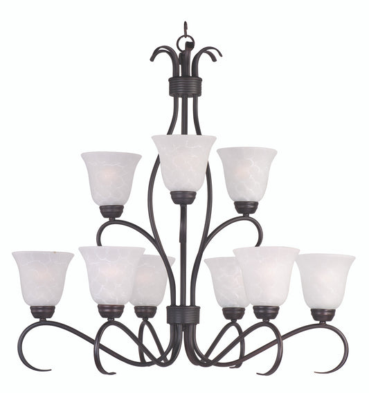 Maxim Basix 9-Light Chandelier in Oil Rubbed Bronze 10128ICOI