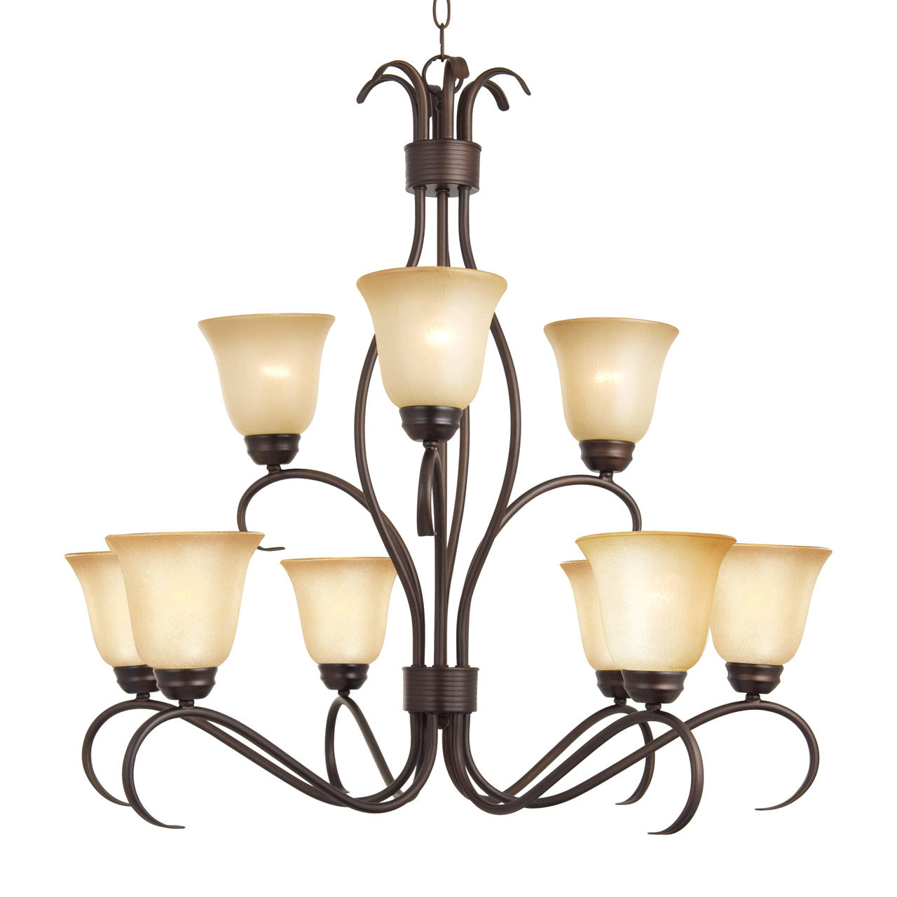 Maxim Basix 9-Light Chandelier in Oil Rubbed Bronze 10128WSOI