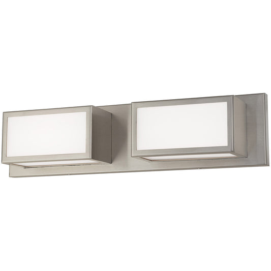 Livex Lighting Sutter Collection 2 Lt Brushed Nickel ADA Bath Vanity in Brushed Nickel 10132-91