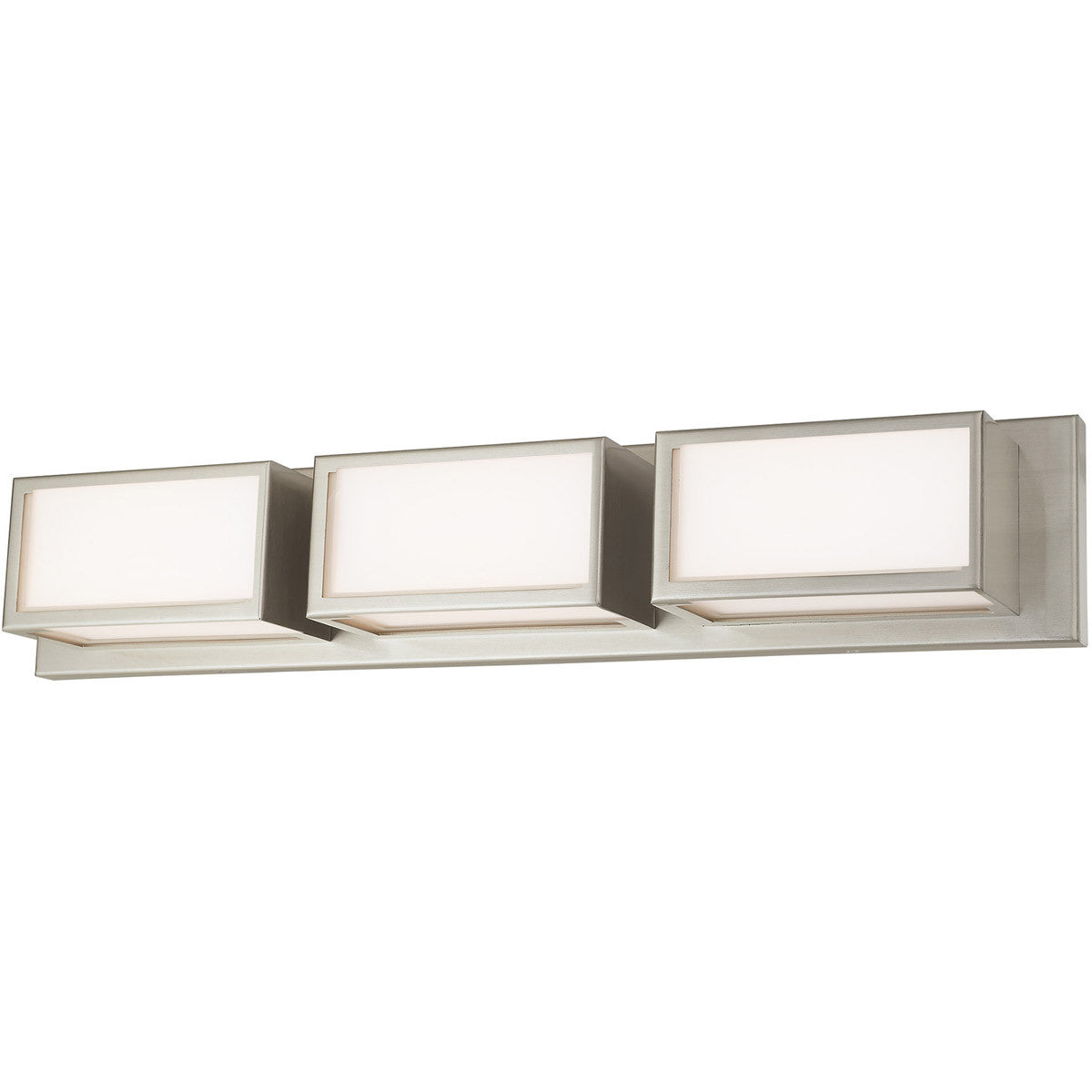 Livex Lighting Sutter Collection 3 Lt Brushed Nickel ADA Bath Vanity in Brushed Nickel 10133-91