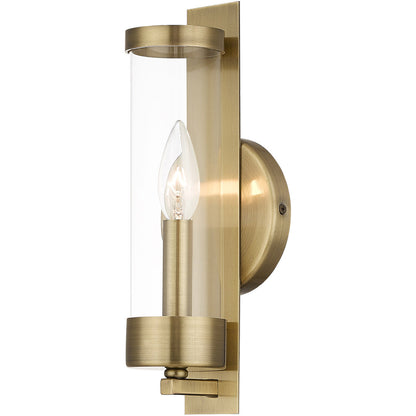 Livex Lighting Castleton Collection 1 Lt AB ADA Wall Sconce in Antique Brass 10141-01