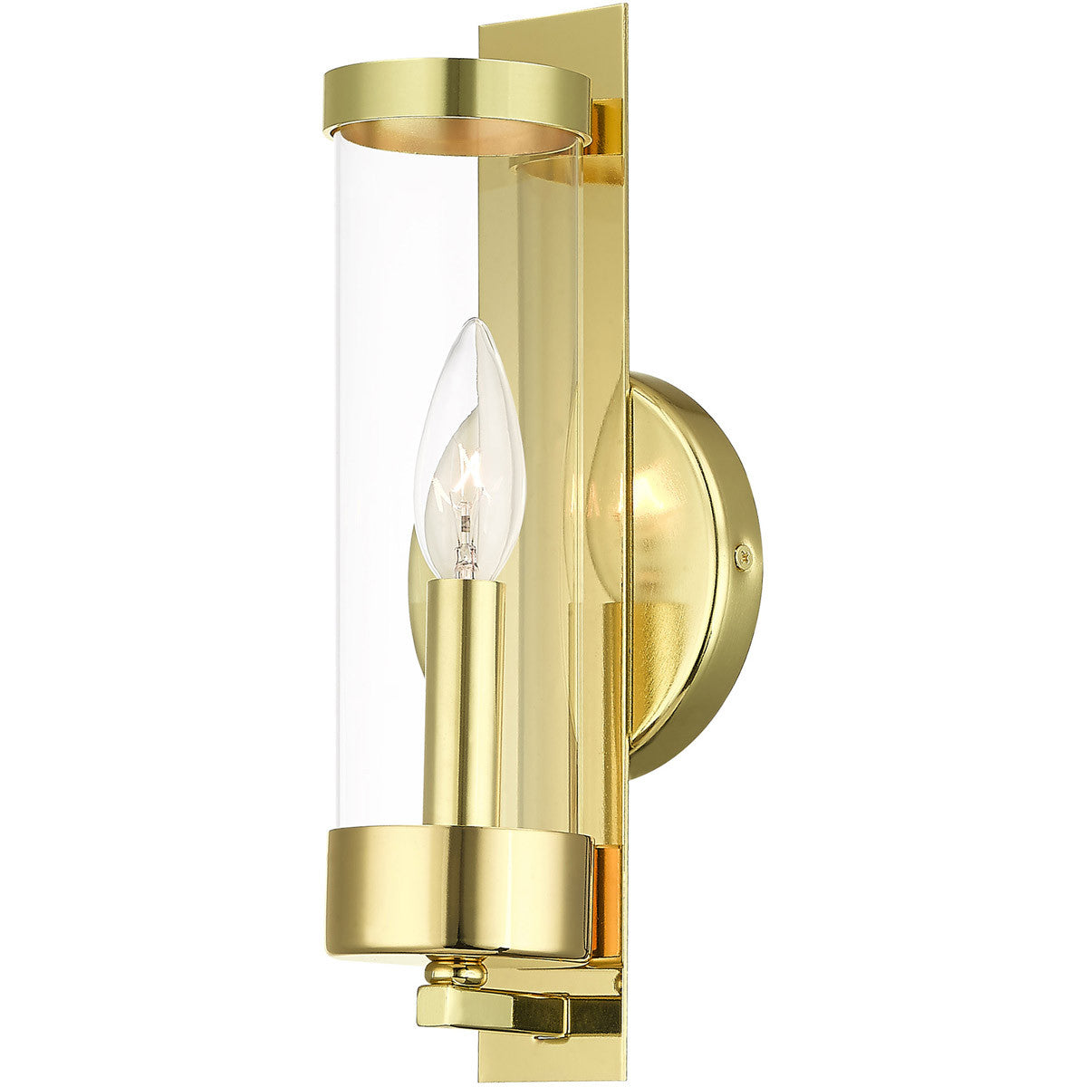 Livex Lighting Castleton Collection 1 Lt PB ADA Wall Sconce in Polished Brass 10141-02