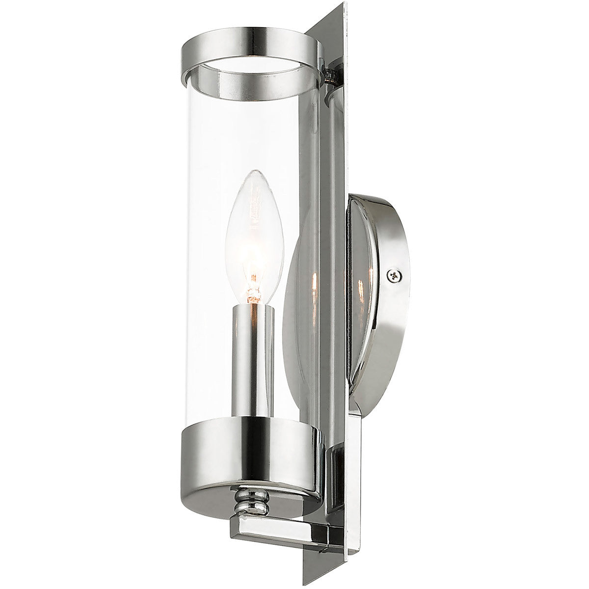 Livex Lighting Castleton Collection 1 Lt CH ADA Wall Sconce in Polished Chrome 10141-05