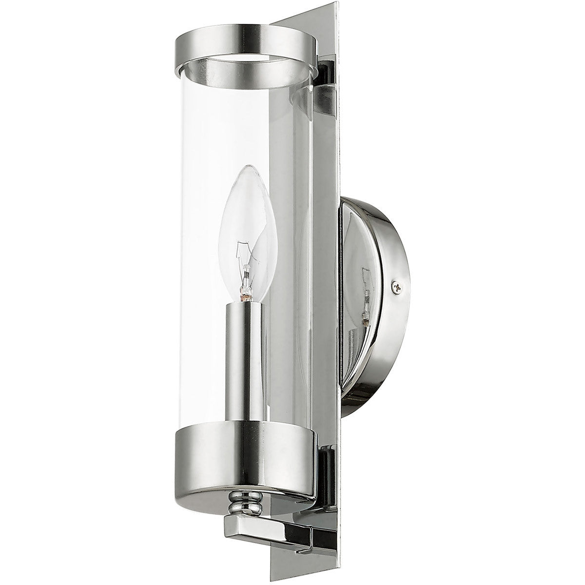 Livex Lighting Castleton Collection 1 Lt CH ADA Wall Sconce in Polished Chrome 10141-05