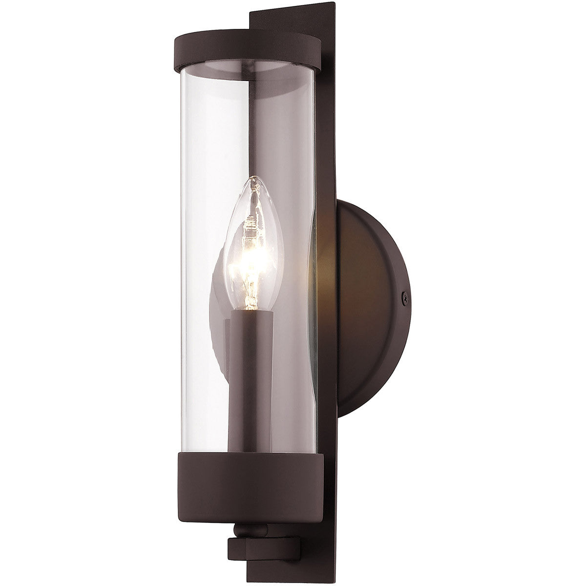 Livex Lighting Castleton Collection 1 Light Bronze Wall Sconce in Bronze 10141-07