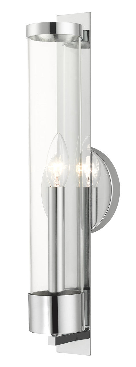 Livex Lighting Castleton Collection  1 Light Polished Chrome ADA Single Sconce in Polished Chrome 10142-05