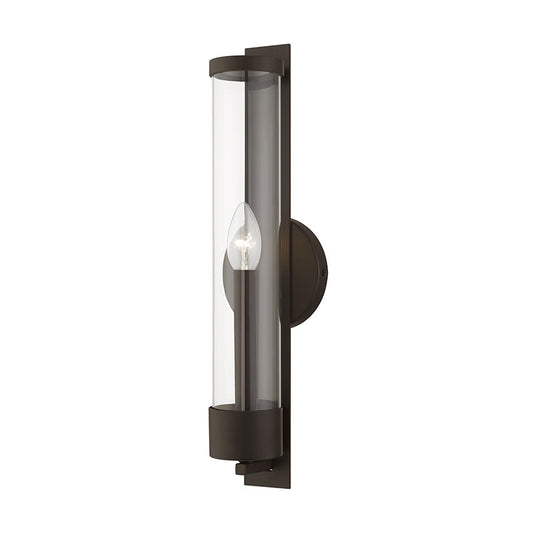 Livex Lighting Castleton Collection  1 Light Bronze Tall ADA Single Sconce in Bronze 10142-07