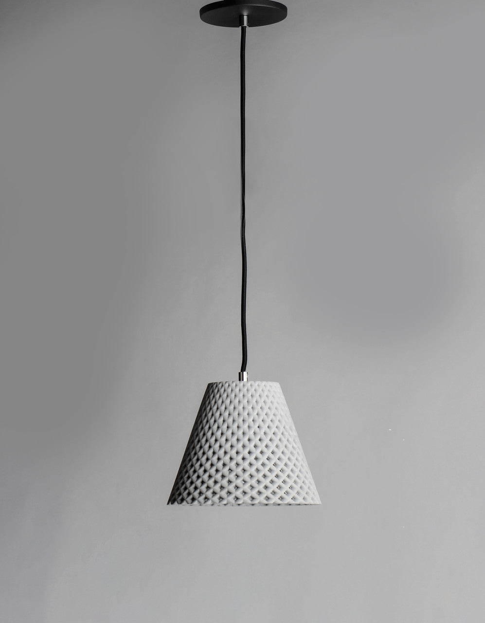 Maxim Woven 1-Light Concrete Pendant in Gray / Black 10144GYBK