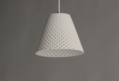 Maxim Woven 1-Light Plaster Pendant in White 10144WT