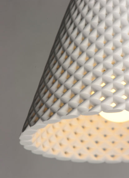 Maxim Woven 1-Light Plaster Pendant in White 10145WT