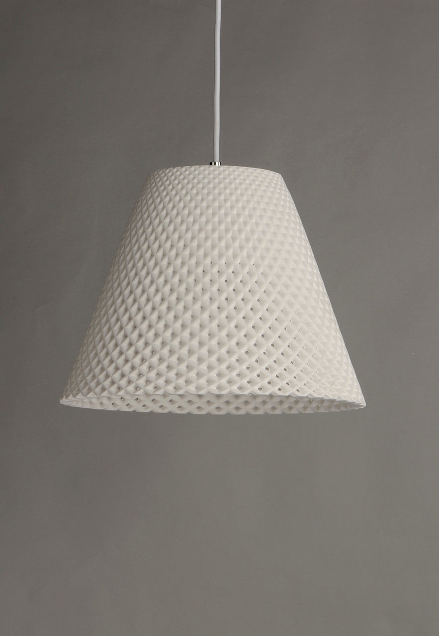 Maxim Woven 1-Light Plaster Pendant in White 10145WT