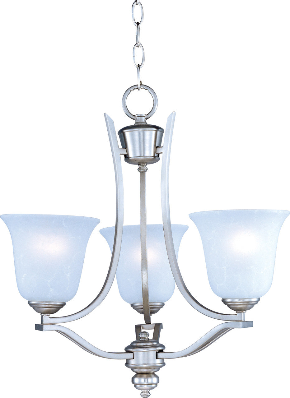 Maxim Madera 3-Light Chandelier in Satin Silver 10174ICSS