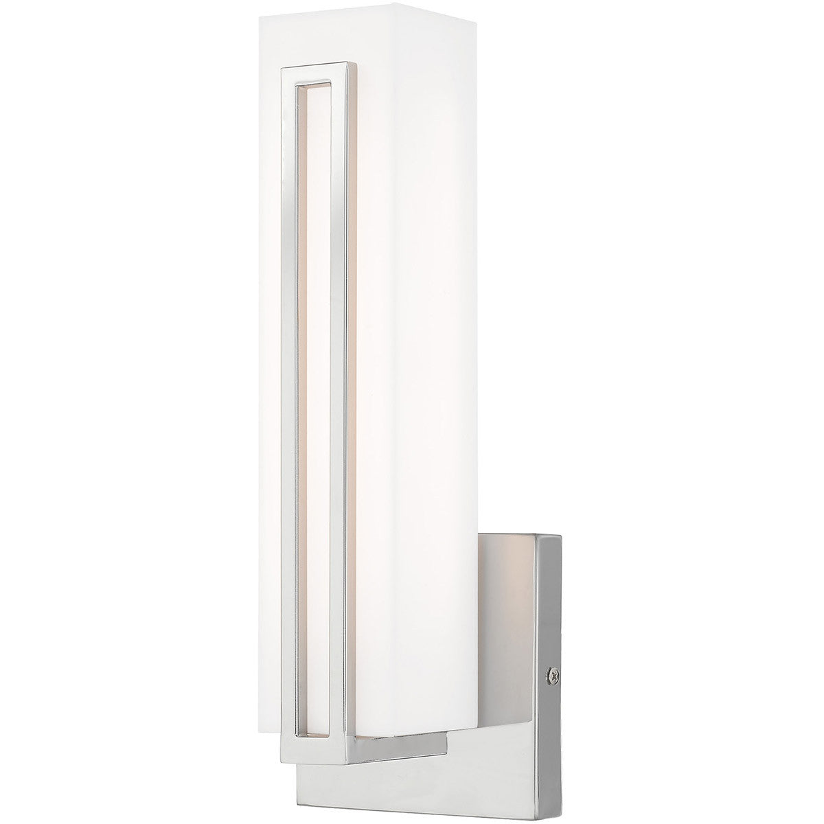 Livex Lighting Fulton Collection 10W LED Polished Chrome ADA Wall Sconce in Polished Chrome 10190-05