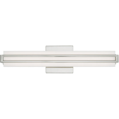 Livex Lighting Fulton Collection 20W LED Polished Chrome ADA Bath Vanity in Polished Chrome 10192-05