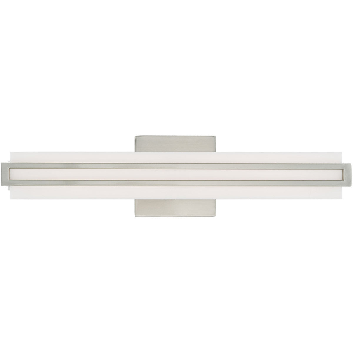 Livex Lighting Fulton Collection 20W LED Brushed Nickel ADA Bath Vanity in Brushed Nickel 10192-91